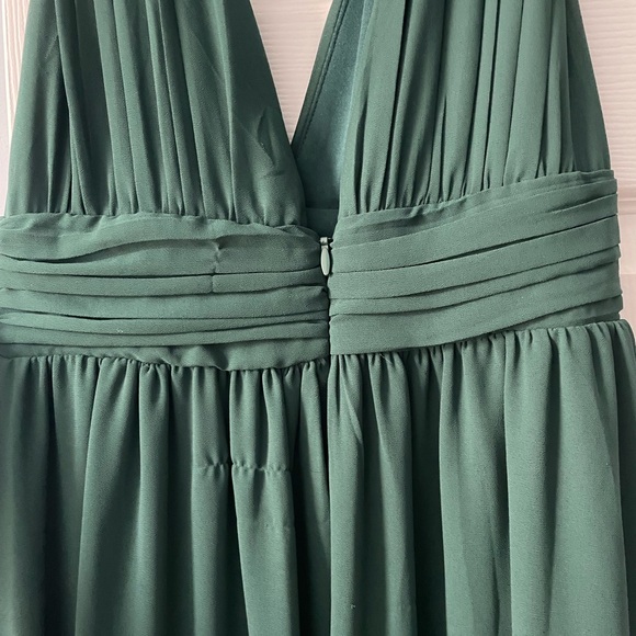 Lulus Heavenly Hues Forest Green Maxi Dress with Plunge Neckline and Slit - Picture 5 of 12
